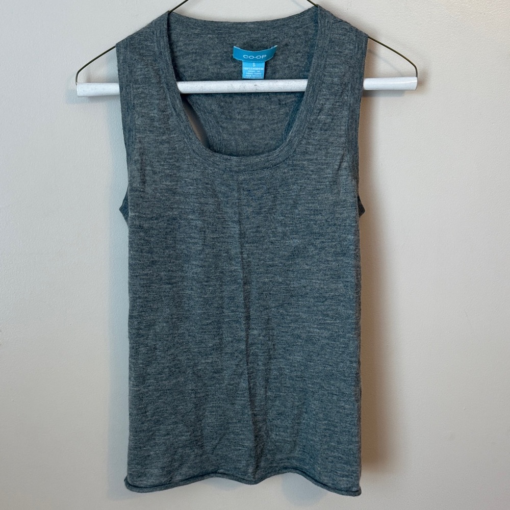 Barney’s New York CO-OP 100% Cashmere Tank Grey Size Small Quiet Luxury